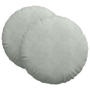 Sitzkissen 2 pcs Hellgrau Ø 40 x 13 cm Samt