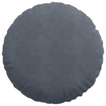Sitzkissen 2 pcs Dunkelgrau Ø 40 x 13 cm Samt