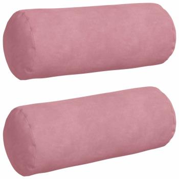Bolsterkissen 2 pcs Rosa Ø 15 x 40 cm Cordstoff