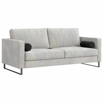 Bolsterkissen 2 pcs Schwarz Ø 15 x 40 cm Cordstoff