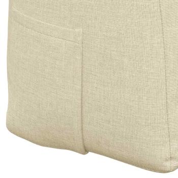 Rücken Kissen Creme 160 x 24 x 50 cm Stoff