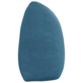 Rücken Kissen Blau 160 x 24 x 50 cm Samt