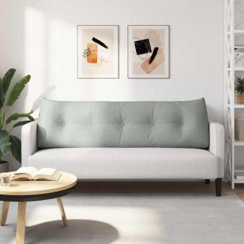 Rücken Kissen Hellgrau 160 x 24 x 50 cm Samt