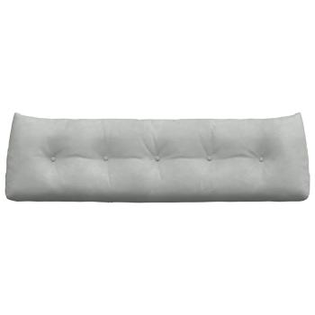 Rücken Kissen Hellgrau 160 x 24 x 50 cm Samt