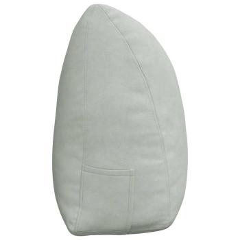 Rücken Kissen Hellgrau 160 x 24 x 50 cm Samt