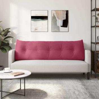 Rücken Kissen Weinrot 160 x 24 x 50 cm Samt