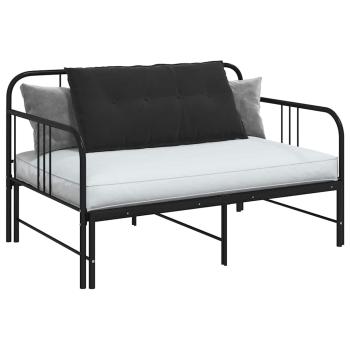 Rücken Kissen Schwarz 100 x 50 cm Cordstoff