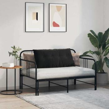 Rücken Kissen Schwarz 100 x 50 cm Cordstoff