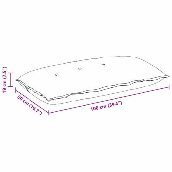 Rücken Kissen Creme 100 x 50 cm Cordstoff