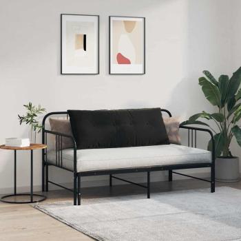 Rücken Kissen Schwarz 120 x 50 cm Cordstoff