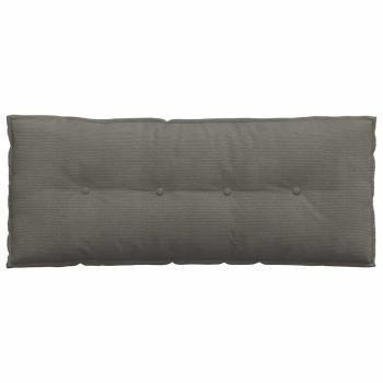 Rücken Kissen Hellgrau 120 x 50 cm Cordstoff