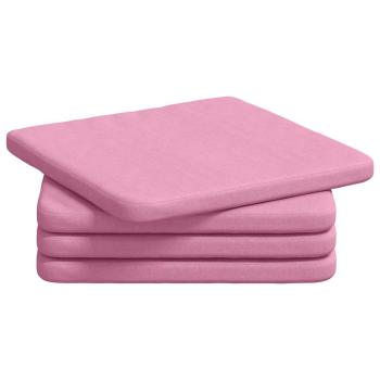 Sitzkissen 4 pcs Rosa 40 x 40 x 3 cm Stoff