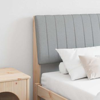 ARDEBO.de - Gepolstertes Kopfteil Hellgrau 180 cm Massives Kiefernholz