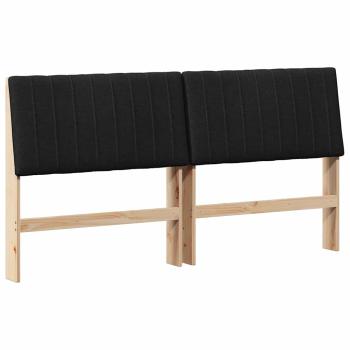 Gepolstertes Kopfteil Schwarz 180 cm Massives Kiefernholz
