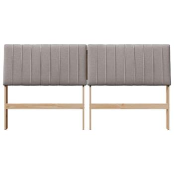 Gepolstertes Kopfteil Taupe 180 cm Massives Kiefernholz