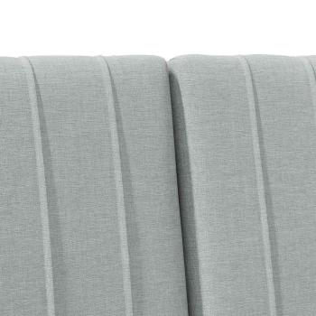 ARDEBO.de - Gepolstertes Kopfteil Hellgrau 160 cm Massives Kiefernholz