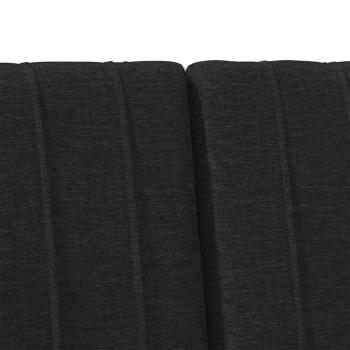 Gepolstertes Kopfteil Schwarz 160 cm Massives Kiefernholz