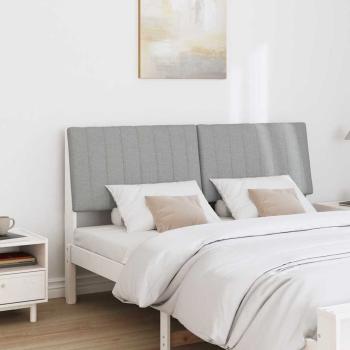 Gepolstertes Kopfteil Hellgrau 160 cm Massives Kiefernholz