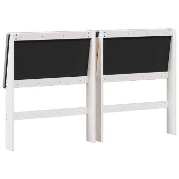 Gepolstertes Kopfteil Hellgrau 160 cm Massives Kiefernholz