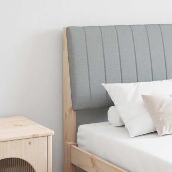 ARDEBO.de - Gepolstertes Kopfteil Hellgrau 150 cm Massives Kiefernholz