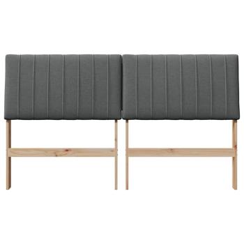 Gepolstertes Kopfteil Dunkelgrau 150 cm Massives Kiefernholz