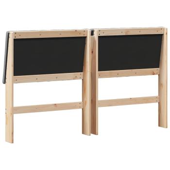 Gepolstertes Kopfteil Dunkelgrau 150 cm Massives Kiefernholz