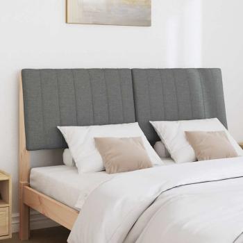 Gepolstertes Kopfteil Dunkelgrau 135 cm Massives Kiefernholz