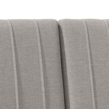 Gepolstertes Kopfteil Taupe 135 cm Massives Kiefernholz