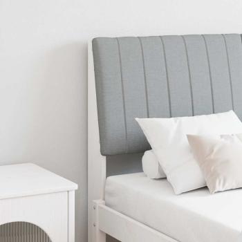 ARDEBO.de - Gepolstertes Kopfteil Hellgrau 135 cm Massives Kiefernholz