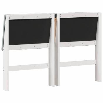 Gepolstertes Kopfteil Hellgrau 135 cm Massives Kiefernholz