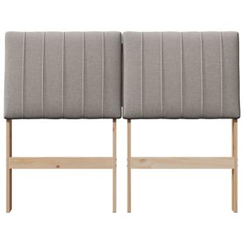 Gepolstertes Kopfteil Taupe 120 cm Massives Kiefernholz