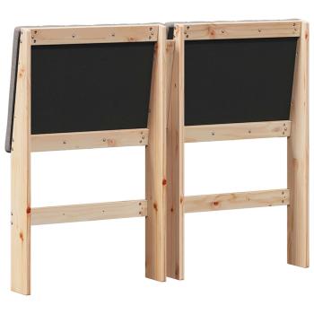 Gepolstertes Kopfteil Taupe 120 cm Massives Kiefernholz