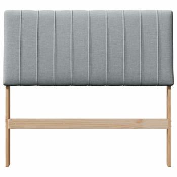 Gepolstertes Kopfteil Hellgrau 100 cm Massives Kiefernholz