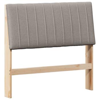 Gepolstertes Kopfteil Taupe 100 cm Massives Kiefernholz