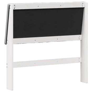 Gepolstertes Kopfteil Hellgrau 100 cm Massives Kiefernholz