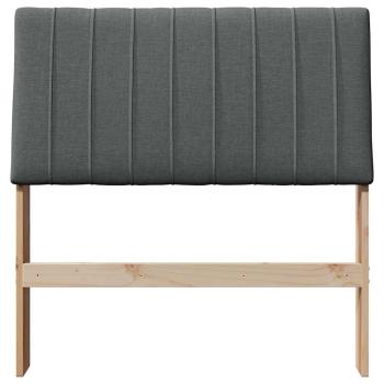 Gepolstertes Kopfteil Dunkelgrau 90 cm Massives Kiefernholz
