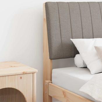 ARDEBO.de - Gepolstertes Kopfteil Taupe 90 cm Massives Kiefernholz