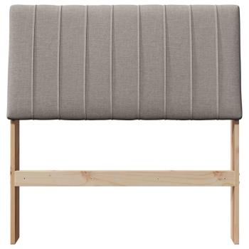 Gepolstertes Kopfteil Taupe 90 cm Massives Kiefernholz