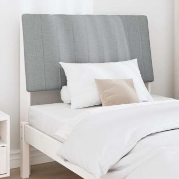 Gepolstertes Kopfteil Hellgrau 90 cm Massives Kiefernholz