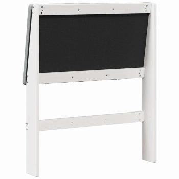 Gepolstertes Kopfteil Hellgrau 80 cm Massives Kiefernholz