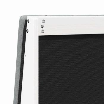 Gepolstertes Kopfteil Hellgrau 75 cm Massives Kiefernholz