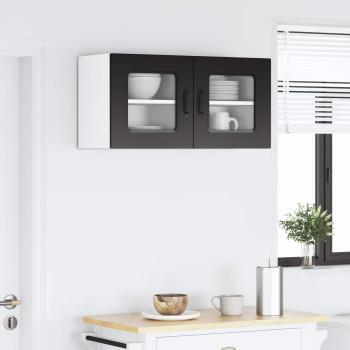 Küchenhängeschrank 2 pcs Schwarz 40 x 31 x 40 cm Holzwerkstoff