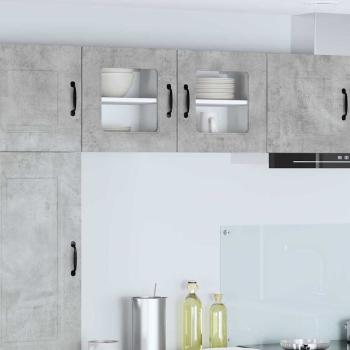 ARDEBO.de - Küchenhängeschrank mit Regal 2 pcs Beton Grau 40 x 31 x 40 cm