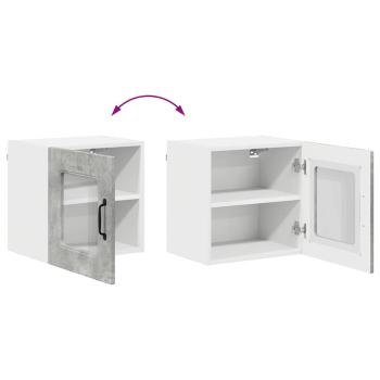 Küchenhängeschrank mit Regal 2 pcs Beton Grau 40 x 31 x 40 cm