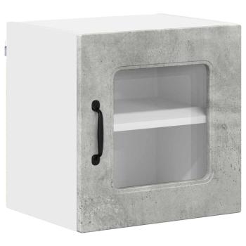 Küchenhängeschrank mit Regal 2 pcs Beton Grau 40 x 31 x 40 cm