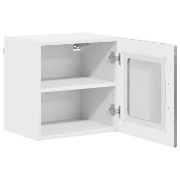 Küchenhängeschrank mit Regal 2 pcs Beton Grau 40 x 31 x 40 cm