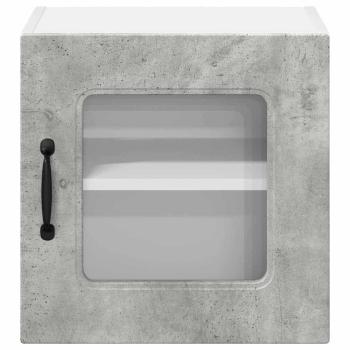 Küchenhängeschrank mit Regal 2 pcs Beton Grau 40 x 31 x 40 cm
