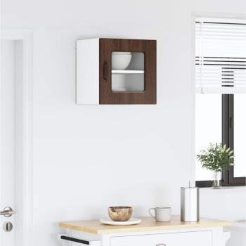 Küchenhängeschrank mit Regal Braun Eichen-Optik 40 x 31 x 40 cm