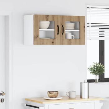 Küchenhängeschrank mit Tür 2 pcs Artisan-Eiche 40 x 31 x 40 cm