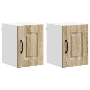 Küchenhängeschrank mit Regal 2 pcs Sonoma-Eiche 30 x 31 x 40 cm